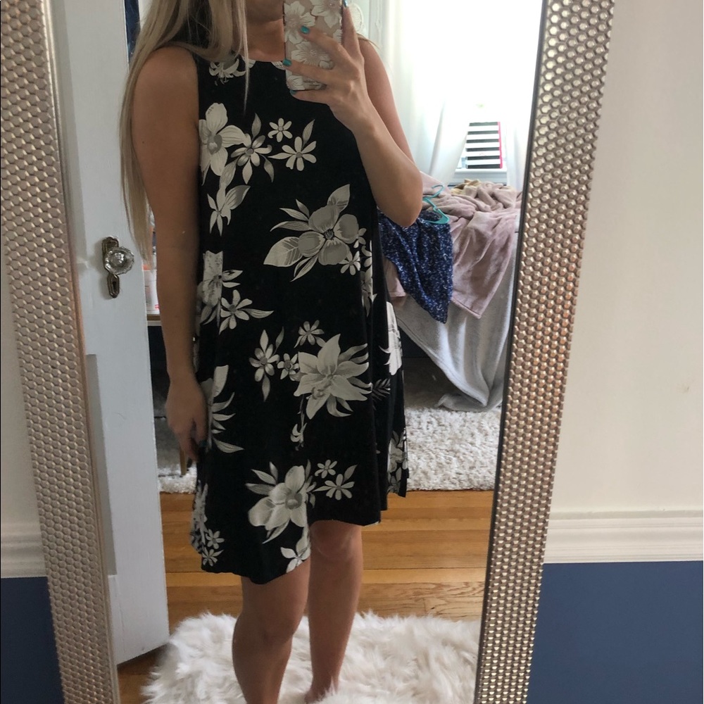 Black and White Floral Dress